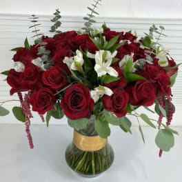 4 Dozen red roses
