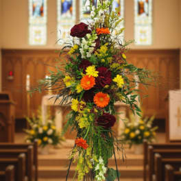 Cross Funeral Flowers