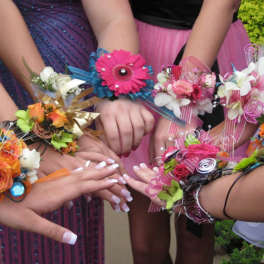 Custom Pom Wrist Corsage