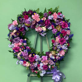 Lavender Tribute - Standing Wreath