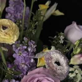 Lemon & Lavender Wrapped Arrangement