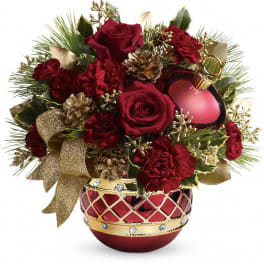Teleflora's Jeweled Ornament Bouquet