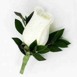 Boutonniere - White Rose