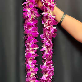 PURPLE ORCHID LEI