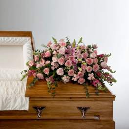 Tender Heart Half Casket Spray