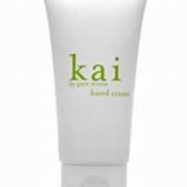 White cosmetic tube with green "kai" text