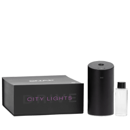 Black gift box with a diffuser and small bottle