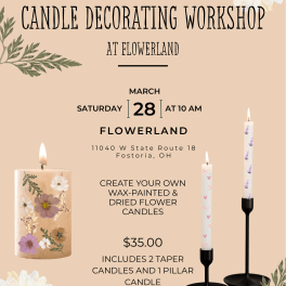 Candle Decorating Workshop - Saturday, March 28th