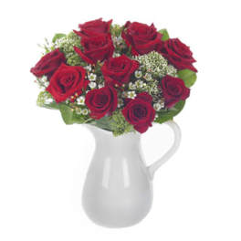 Classic Rose Bouquet in a Pitcher