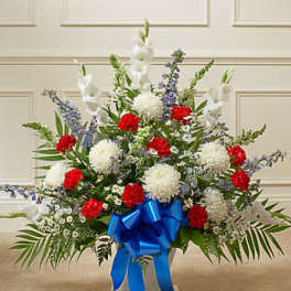 Patriotic Tribute Floor Basket Arrangement