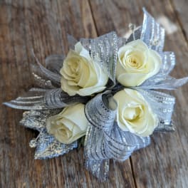 White Miniature Rose Corsage