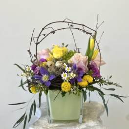 Pastel Easter Arrangement by Westford Florist Art by Veny