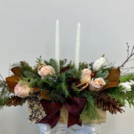 Candlelight Grande Centerpiece by Westford Florist Art by Veny