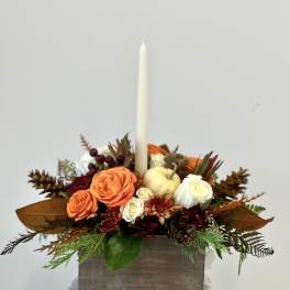 Rustic Chic Centerpiece by Westford Florist Art by Veny