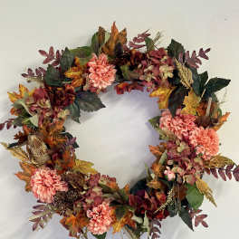 Fall Silk Wreath by Westford Florist Art by Veny