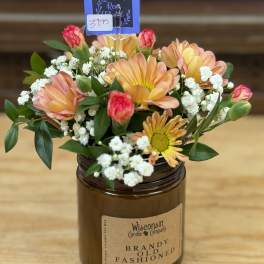 Candle Flower Arrangement