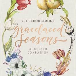 Book cover with watercolor flowers and the title "gracelaced seasons"