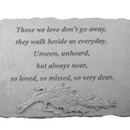 Kay Berry Concrete Plaque Those We Love Don't Go Away
