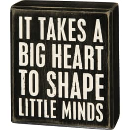Box Sign Big Heart Little Minds