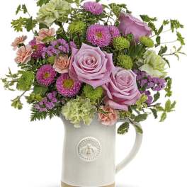 Queen Bee Artisnal Pitcher Bouquet