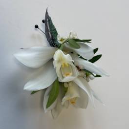 White Prom Boutonniere