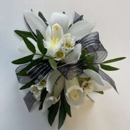 White Prom Corsage