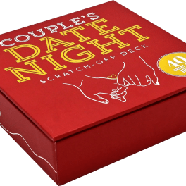 Red gift box labeled "Couple's Date Night"