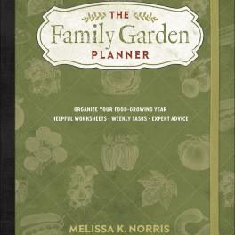 Green planner book titled The Family Garden Planner
