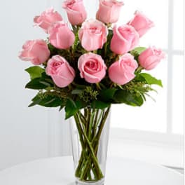 The Long Stem Pink Rose Bouquet by FTD®