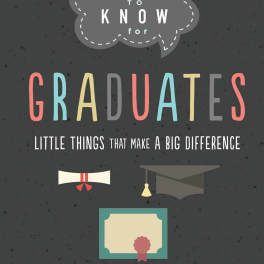 Book cover reading "Need to Know for Graduates" with graduation icons