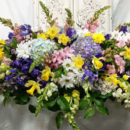 Spring Floral Casket Spray