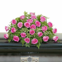 Pink Rose Casket Spray
