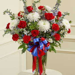 Beautiful Blessings Vase Arrangement patriotic