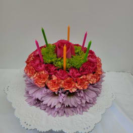 Birthday Flower Cake Bright