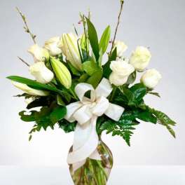 Elegant White Rose by D'Lily's Flowers