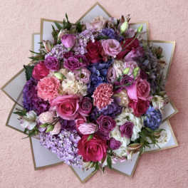 Blushing Elegance Bouquet by D'Lily's Flowers