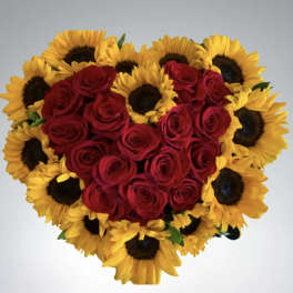Sunflower Love Box by D'Lily's Flowers