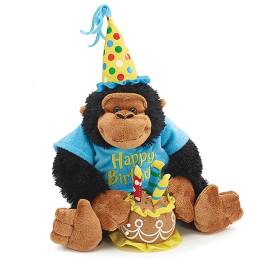 PLUSH MUSICAL Happy Birthday GORILLA