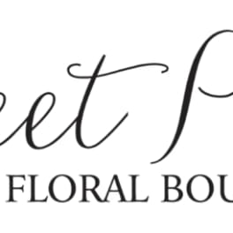 Sweet Peas floral boutique logo on a white background