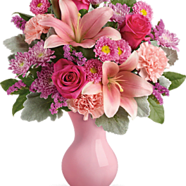 Teleflora's Lush Blush Bouquet TEV45-2A