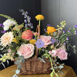 MOTHER'S DAY COLORFUL BASKET ARRANGEMENT