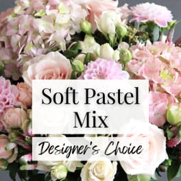 Soft pastel bouquet with pink and white flowers