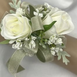 Two Roses w/ Bow Corsage