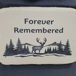 "Forever Remembered" Concrete Stone with Easel