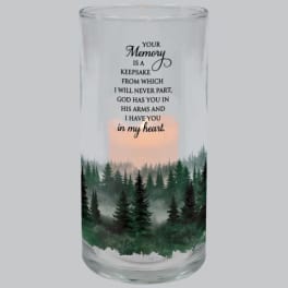 "Memory A Keepsake" Hurricane Candle
