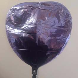 Purple metallic heart-shaped balloon