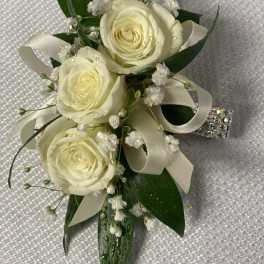 White Rose Corsage