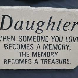 "Daughter" Concrete Stone with Easel