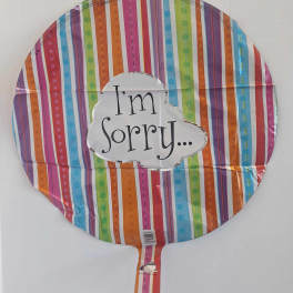 Round rainbow balloon with "I'm Sorry" text