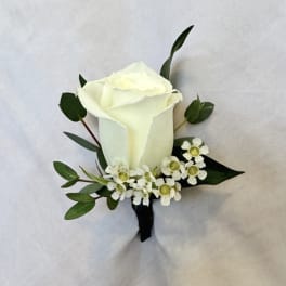 White Rose Prom Boutonniere